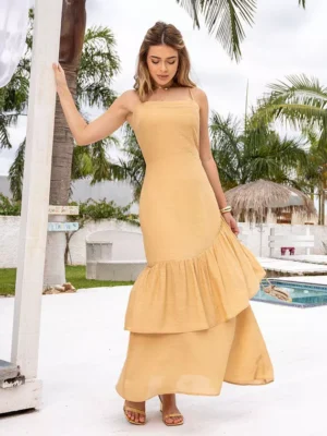 Vestido mídi Capri