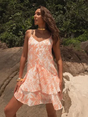 Vestido curto estampado