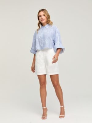 Camisa listras e flores