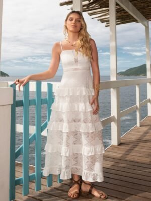 Vestido midi camélia